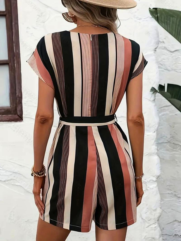 Sunset Blvd Striped Romper - Bentley Maxwell