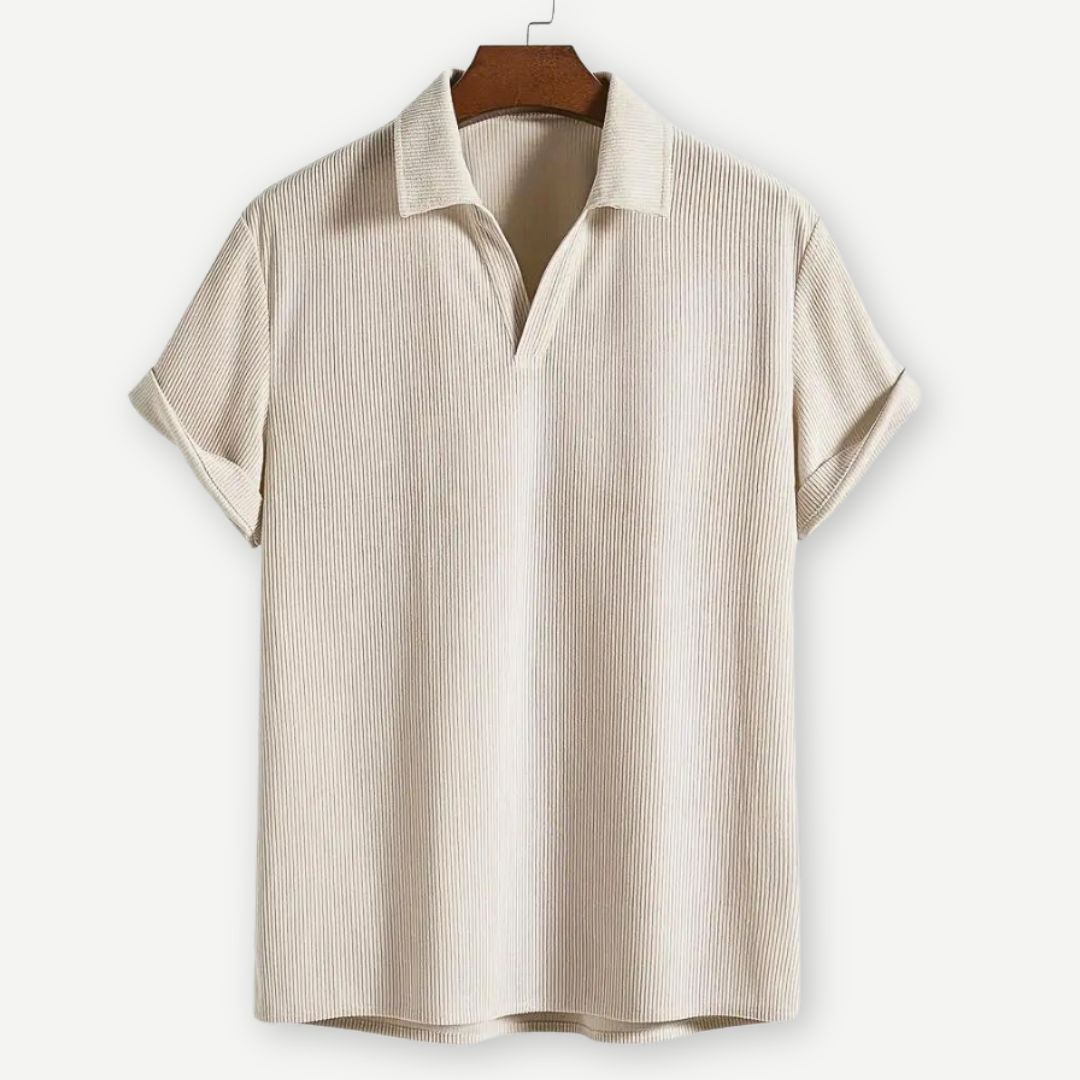 Ribbed Johnny Collar Polo - Bentley Maxwell