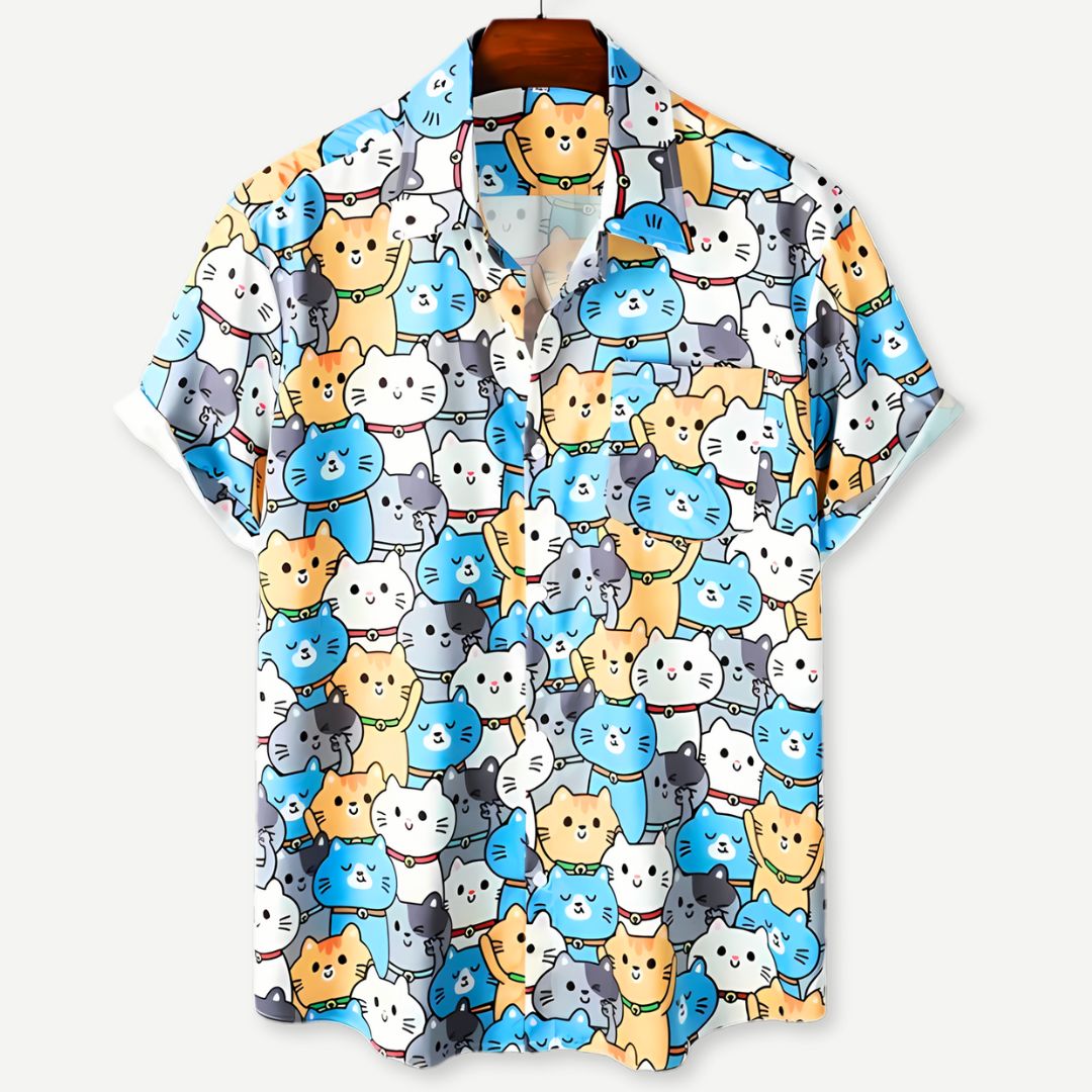 Relaxed "Meow Kingdom" Shirt - Bentley Maxwell