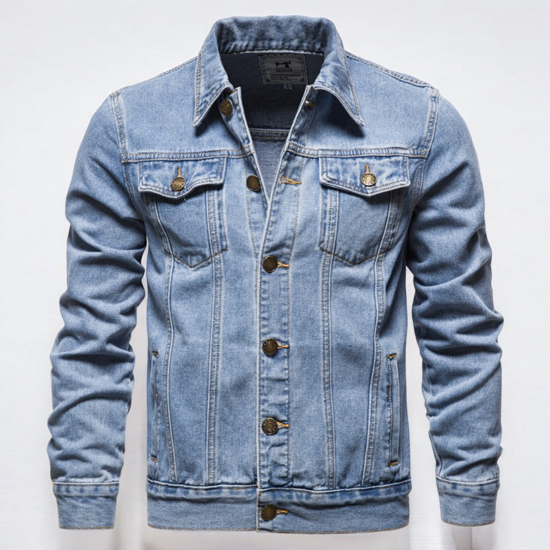 Maverick Washed Denim Jacket - Bentley Maxwell