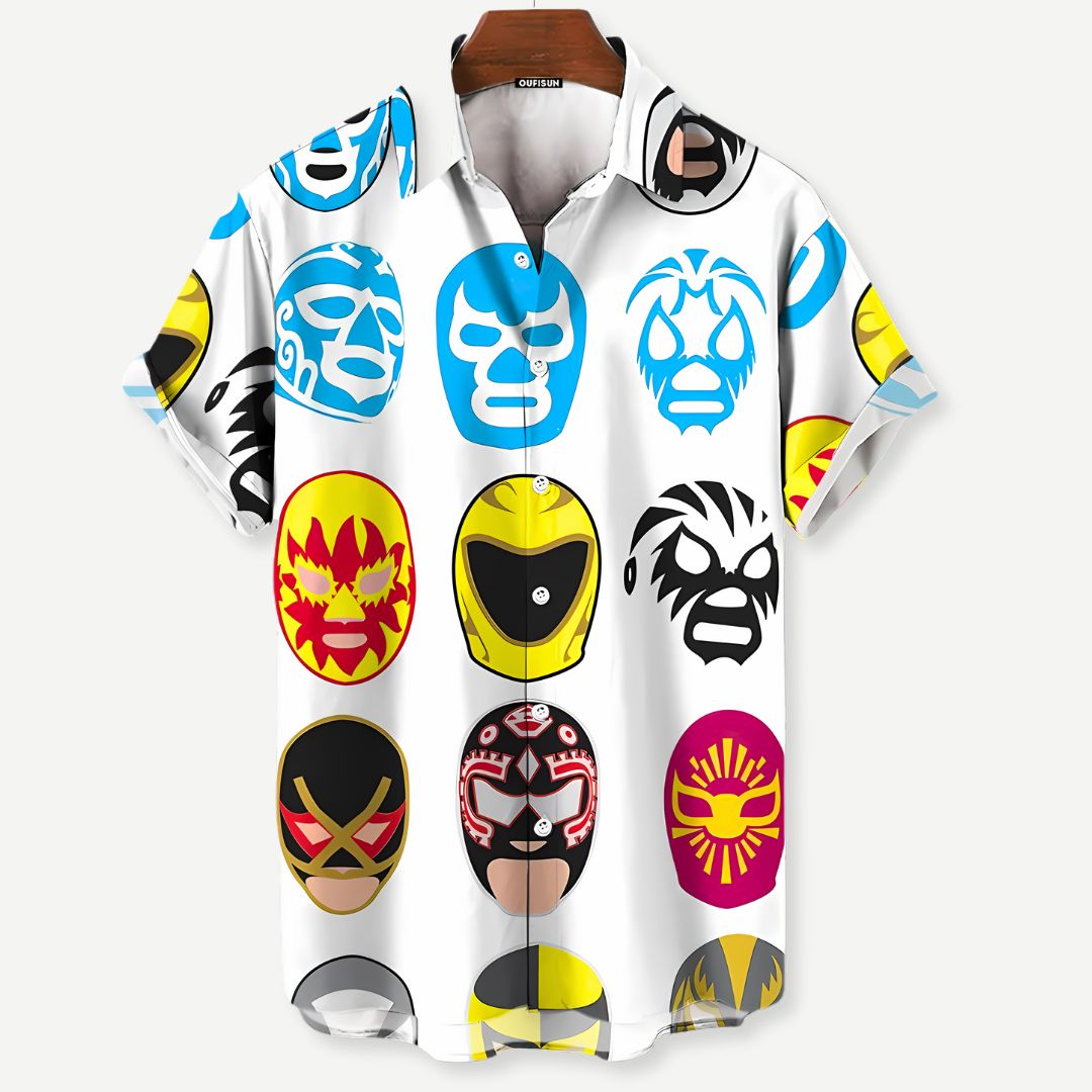 Relaxed Luchador Masks Shirt - Bentley Maxwell