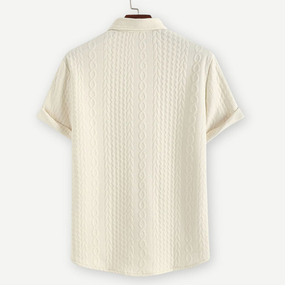 Lux Knitted Ivory Shirt - Bentley Maxwell