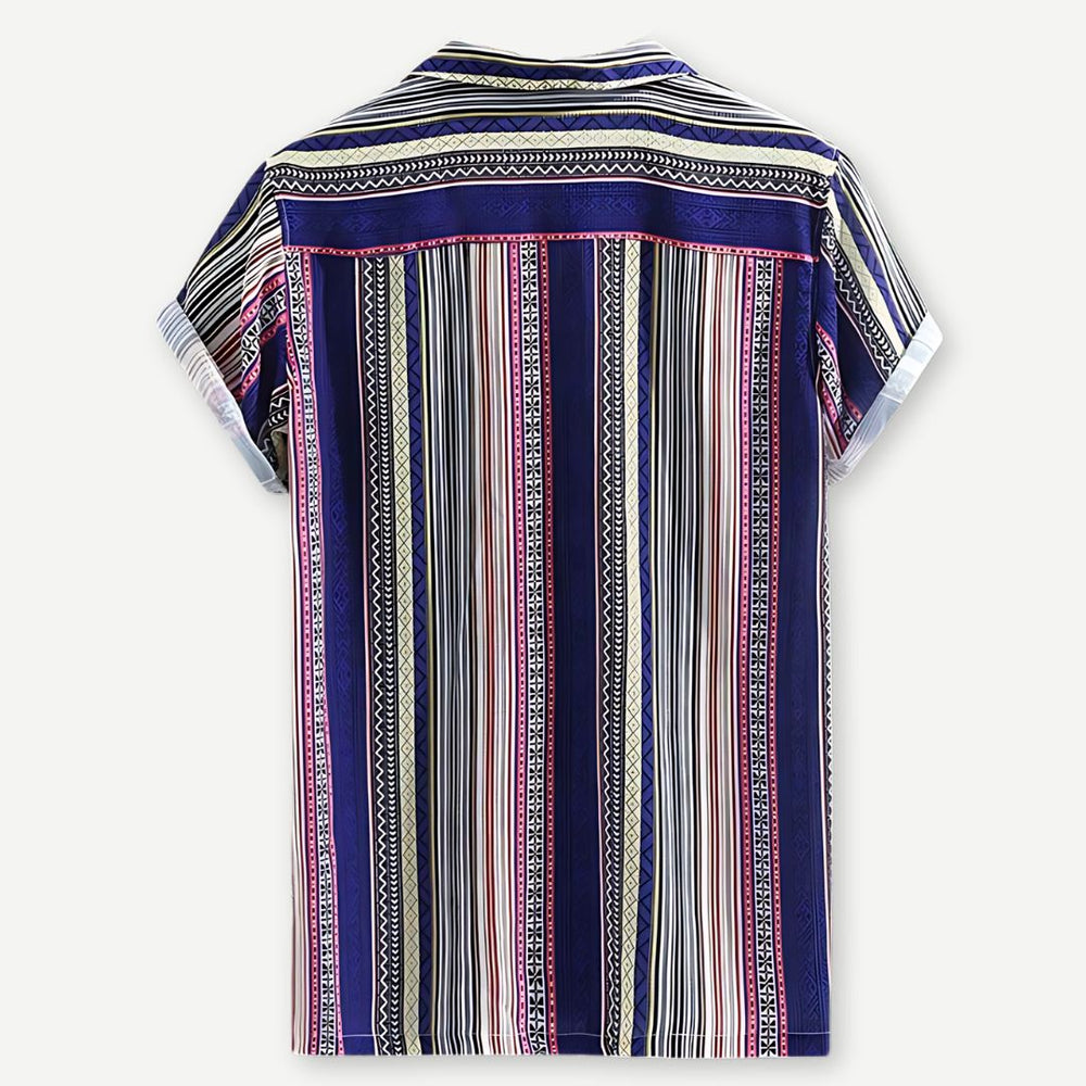 Relaxed Mosaic Indigo Shirt - Bentley Maxwell