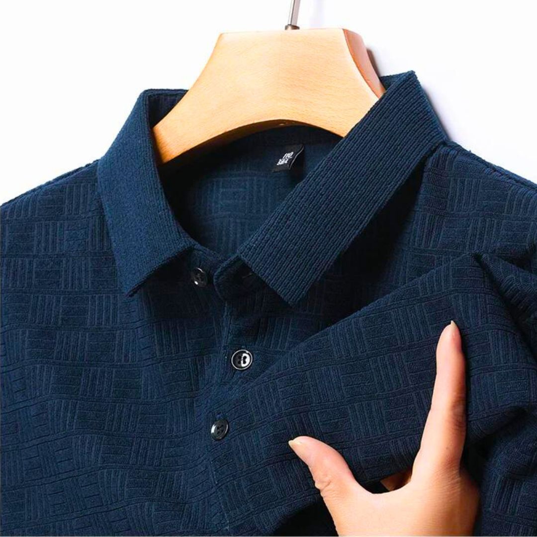 Textured Grid Polo - Bentley Maxwell