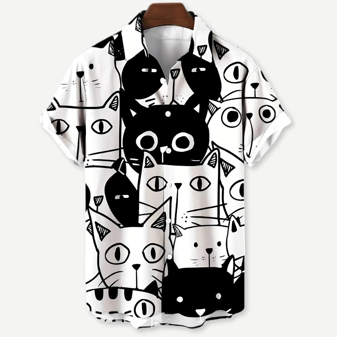 Relaxed Panda Cats Shirt - Bentley Maxwell