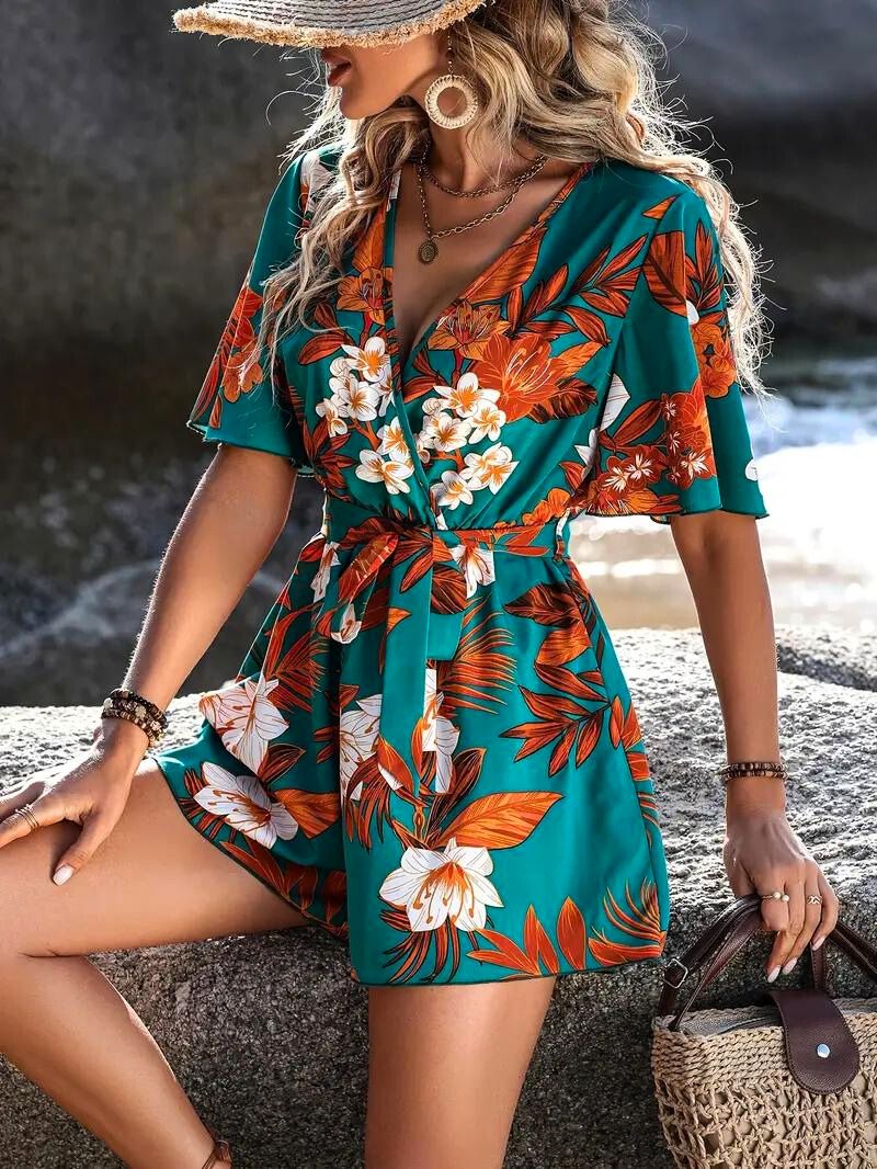 Tropical Blossom Romper - Bentley Maxwell
