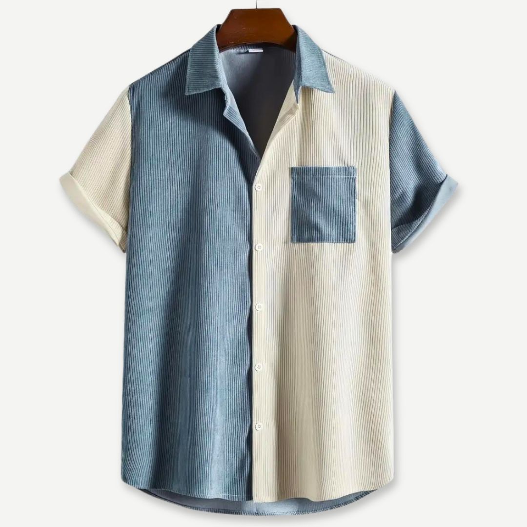 Relaxed Two-Tone Ribbed Shirt - Bentley Maxwell