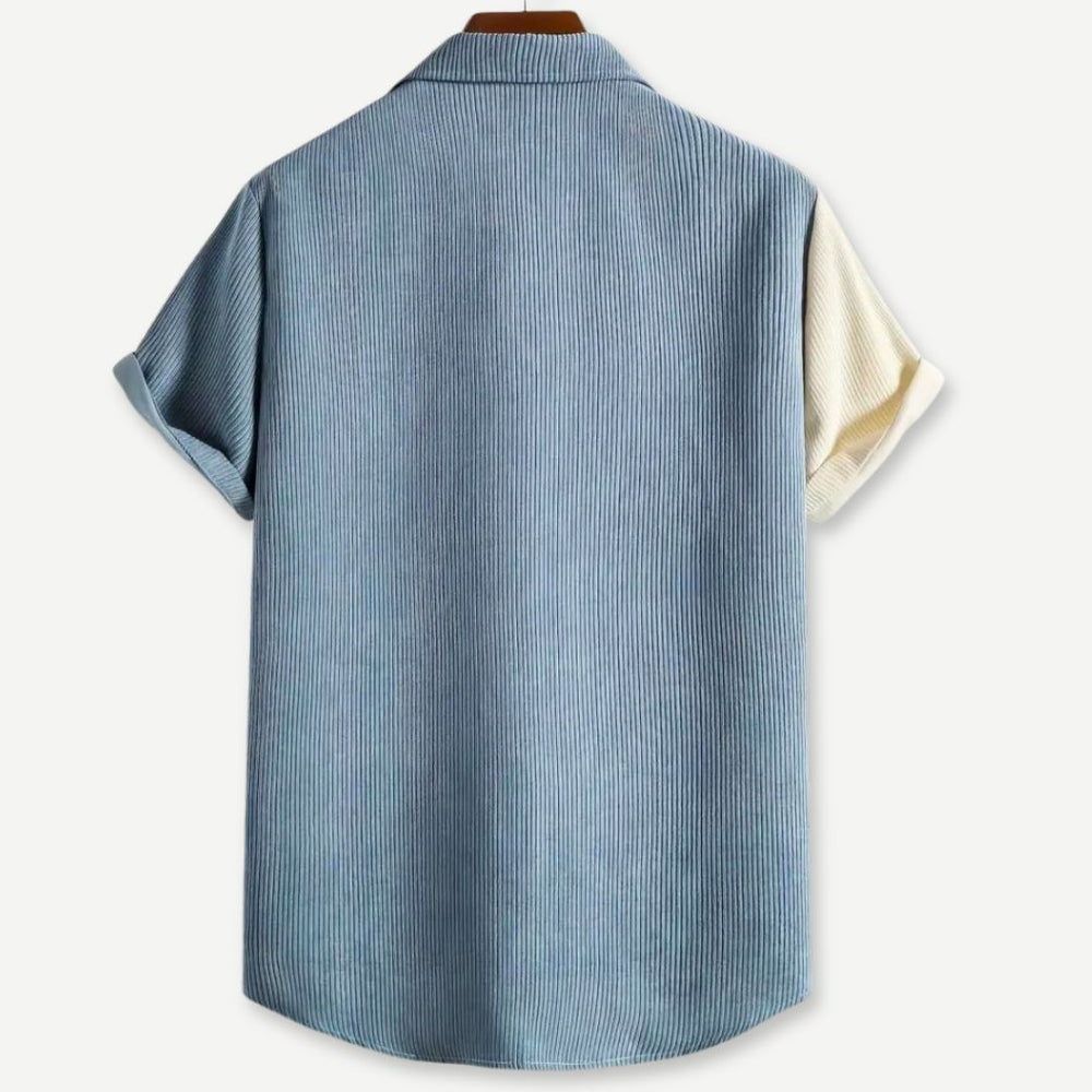 Relaxed Two-Tone Ribbed Shirt - Bentley Maxwell