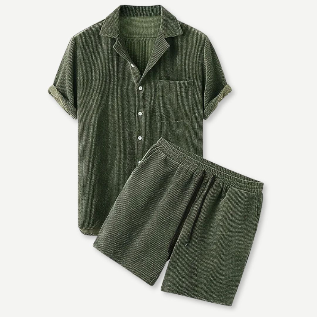 Corduroy Shirt & Shorts Set - Bentley Maxwell