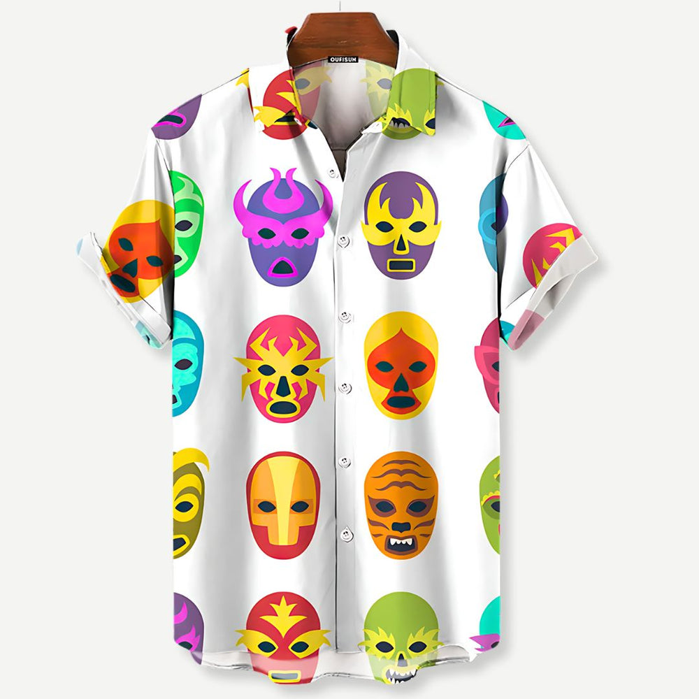 Relaxed Luchador Masks v2 Shirt - Bentley Maxwell