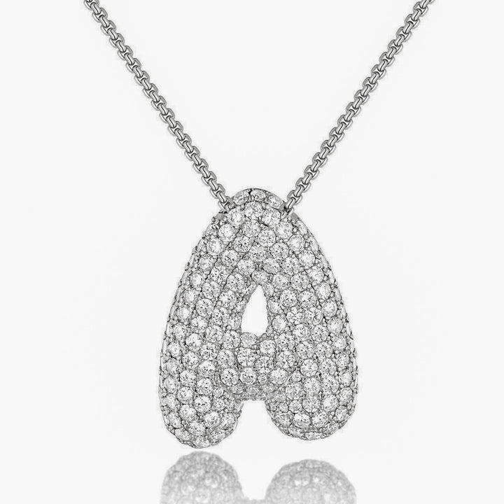 14K Gold Bubble Letter Necklace - Bentley Maxwell