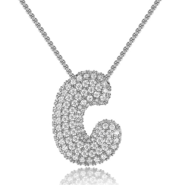 14K Gold Bubble Letter Necklace - Bentley Maxwell