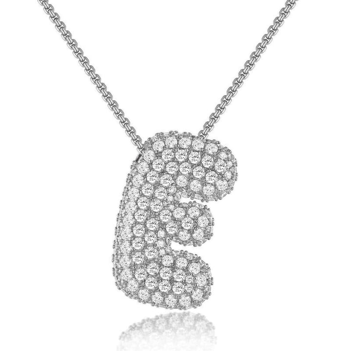 14K Gold Bubble Letter Necklace - Bentley Maxwell