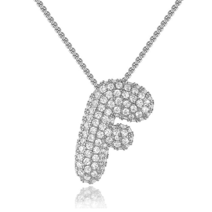 14K Gold Bubble Letter Necklace - Bentley Maxwell