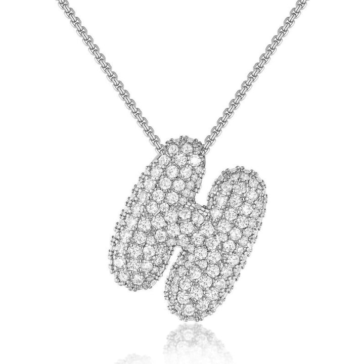 14K Gold Bubble Letter Necklace - Bentley Maxwell