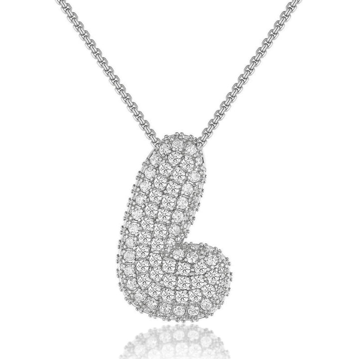 14K Gold Bubble Letter Necklace - Bentley Maxwell