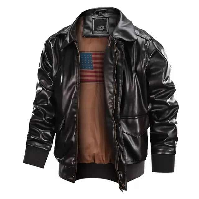 American Soft Air Force Pilot Leather Jacket - Bentley Maxwell