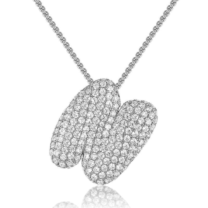 14K Gold Bubble Letter Necklace - Bentley Maxwell