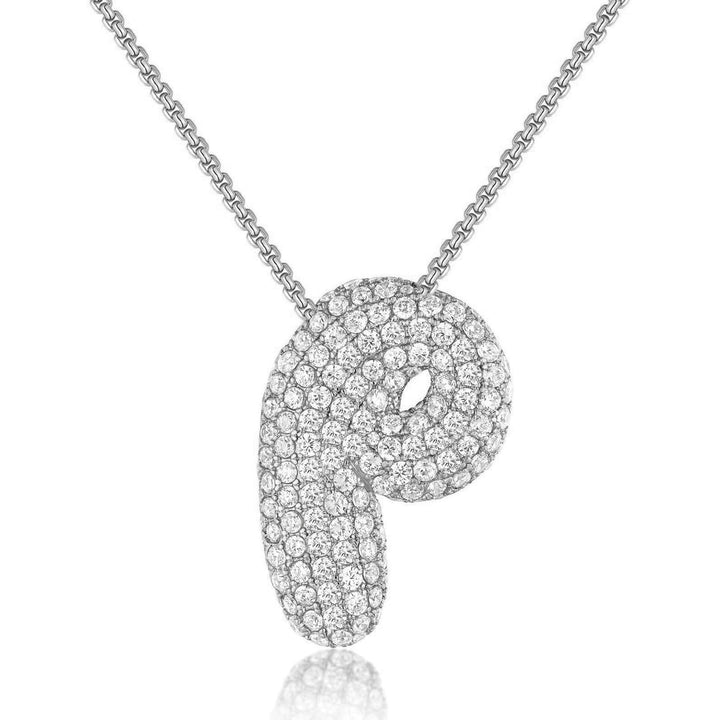 14K Gold Bubble Letter Necklace - Bentley Maxwell
