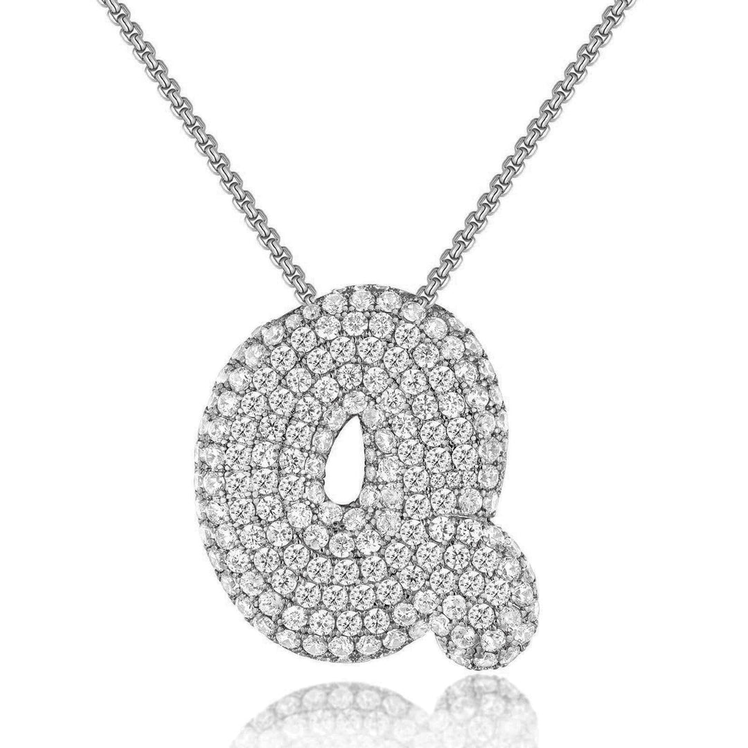 14K Gold Bubble Letter Necklace - Bentley Maxwell