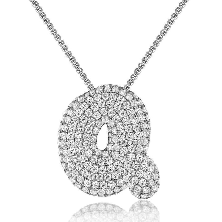 14K Gold Bubble Letter Necklace - Bentley Maxwell