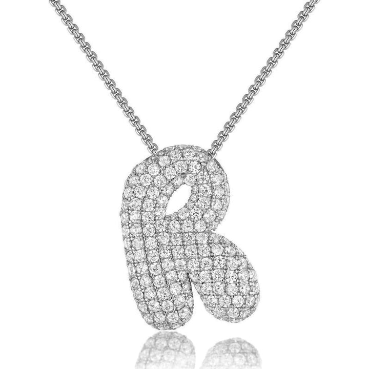 14K Gold Bubble Letter Necklace - Bentley Maxwell