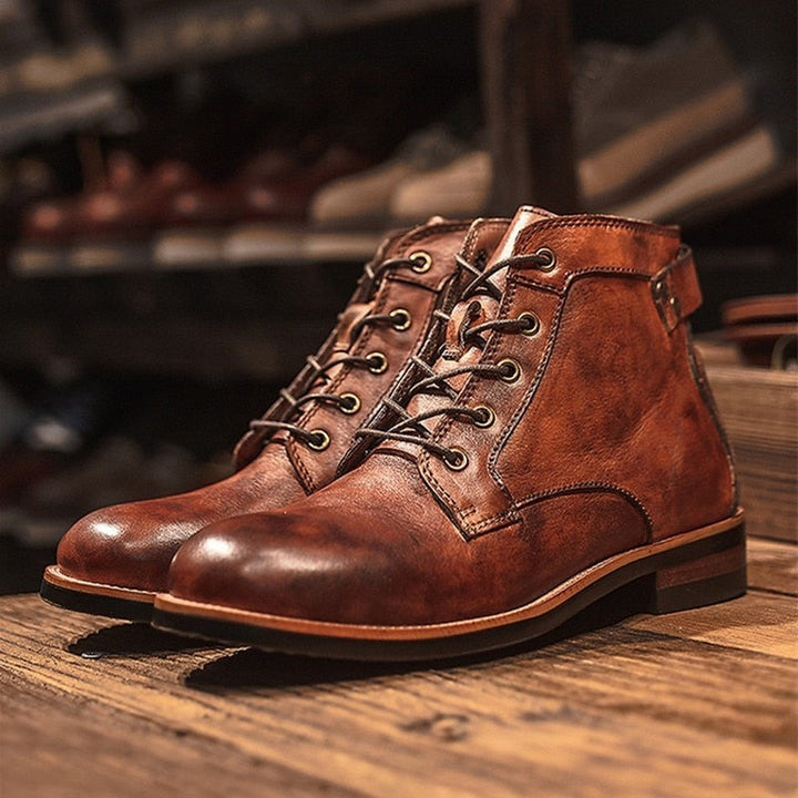 Leather High Comfortable Retro Boots - Bentley Maxwell