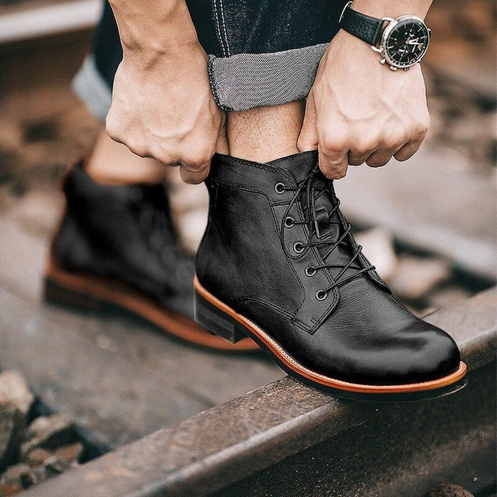 Leather High Comfortable Retro Boots - Bentley Maxwell
