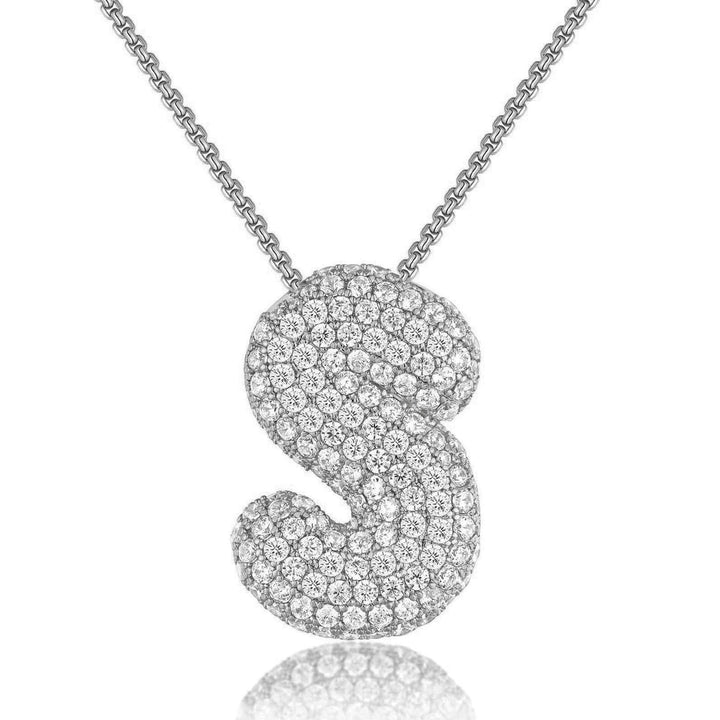 14K Gold Bubble Letter Necklace - Bentley Maxwell