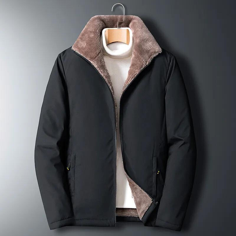 Men's Black Fluffy-Lined Jacket - Bentley Maxwell
