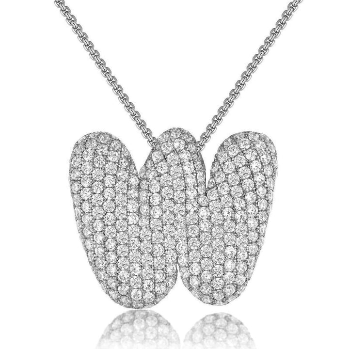 14K Gold Bubble Letter Necklace - Bentley Maxwell