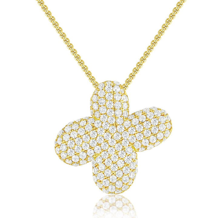 14K Gold Bubble Letter Necklace - Bentley Maxwell