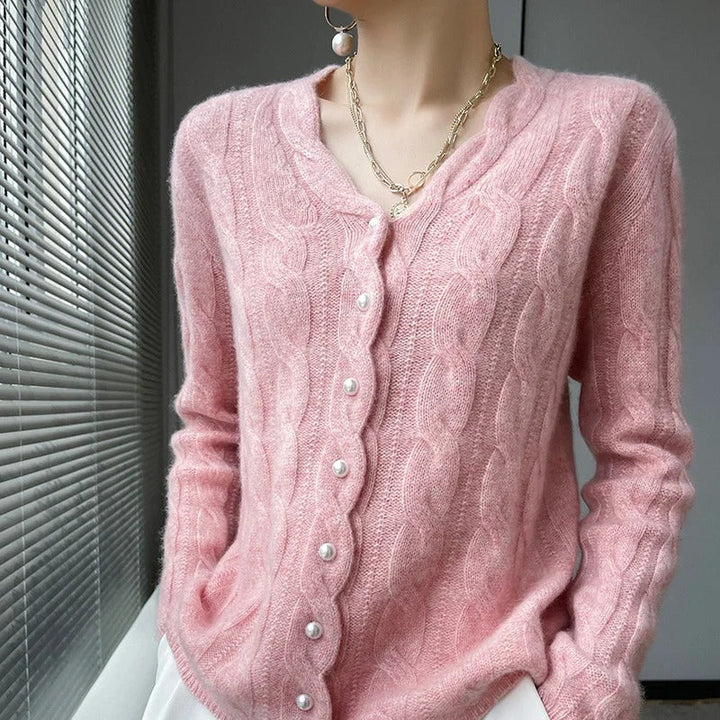 Athena 100% Wool Cardigan - Bentley Maxwell