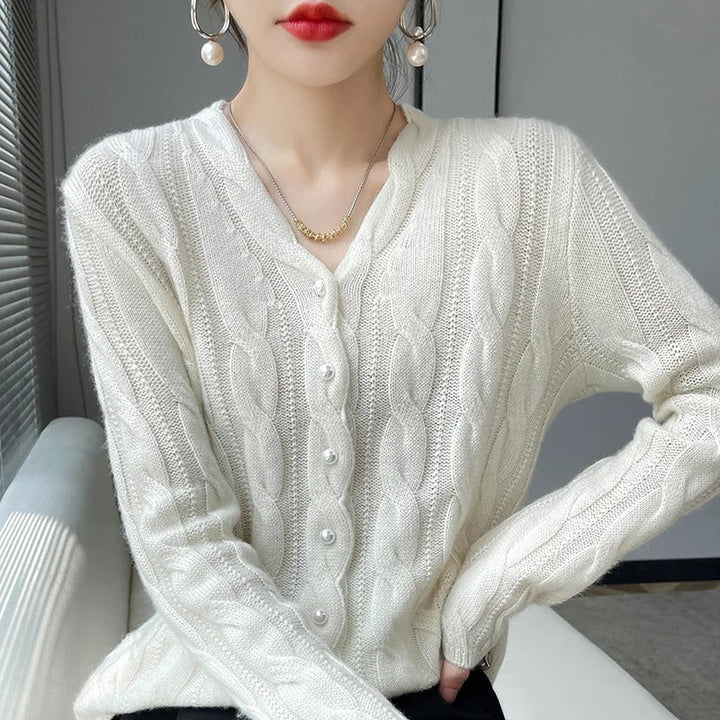 Athena 100% Wool Cardigan - Bentley Maxwell