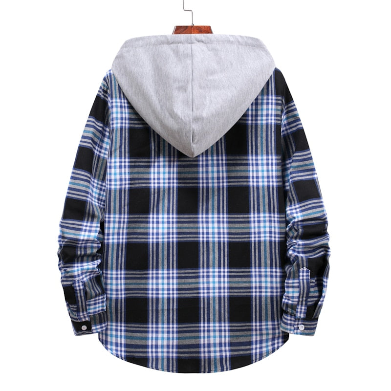Street Hooded Plaid Shirt - Bentley Maxwell