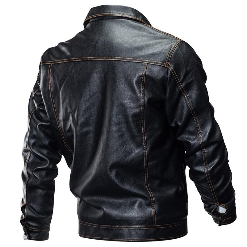 Leather Tactical Army Bomber Jacket - Bentley Maxwell