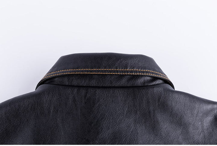 Leather Tactical Army Bomber Jacket - Bentley Maxwell