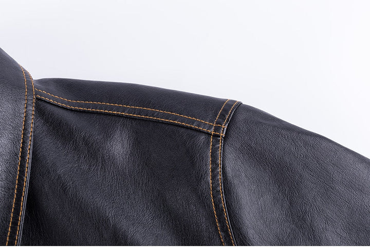 Leather Tactical Army Bomber Jacket - Bentley Maxwell