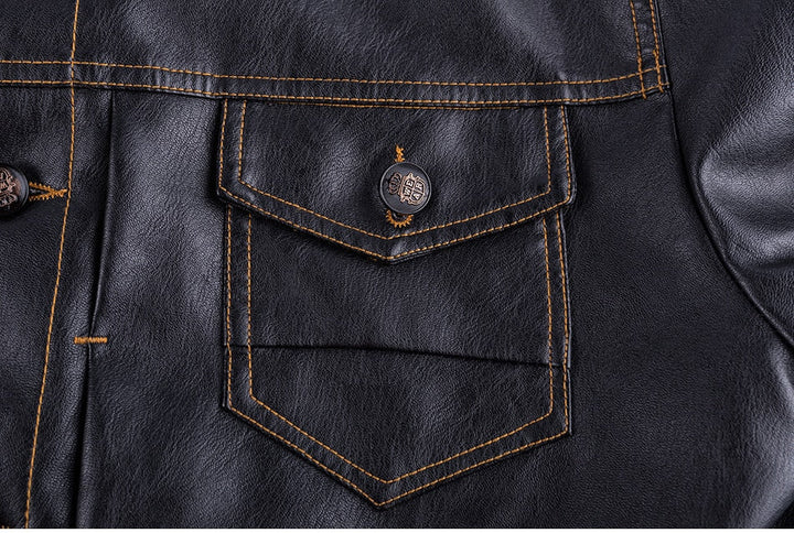 Leather Tactical Army Bomber Jacket - Bentley Maxwell