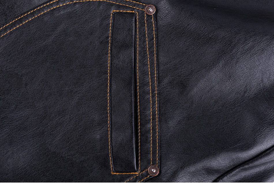 Leather Tactical Army Bomber Jacket - Bentley Maxwell