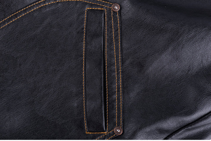 Leather Tactical Army Bomber Jacket - Bentley Maxwell