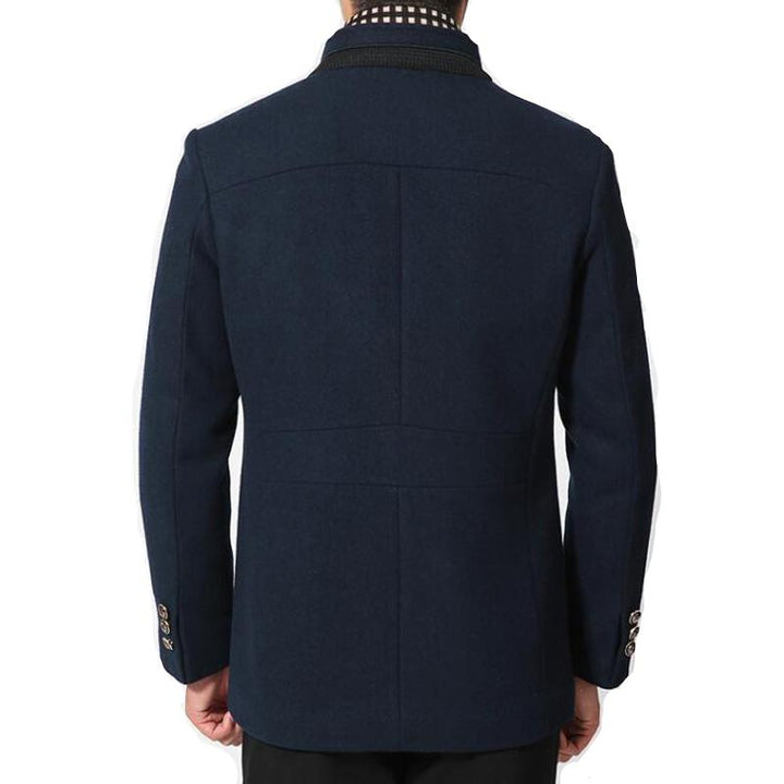 Wool Cashmere Detachable Scarf Coat - Bentley Maxwell
