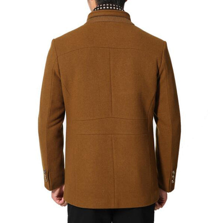 Wool Cashmere Detachable Scarf Coat - Bentley Maxwell